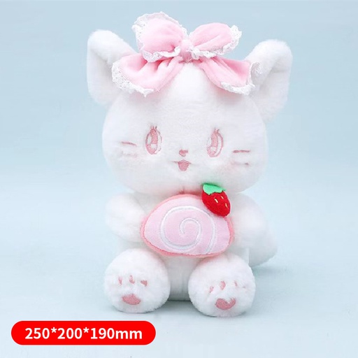 Sweet Pink Swiss Roll Cat Doll (Small)