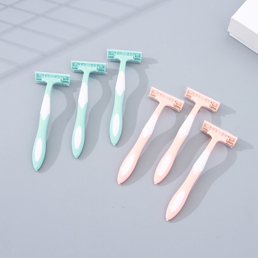 Skin-Friendly Double Layer Blade Razor - 6 Pcs